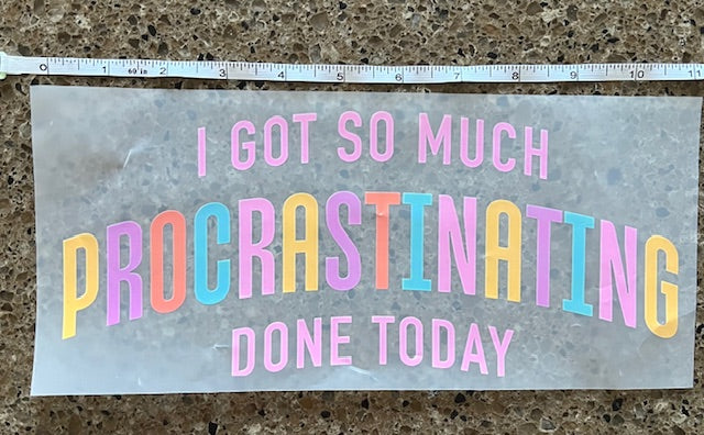 I Got So Much Procrastinating Done Today DTF