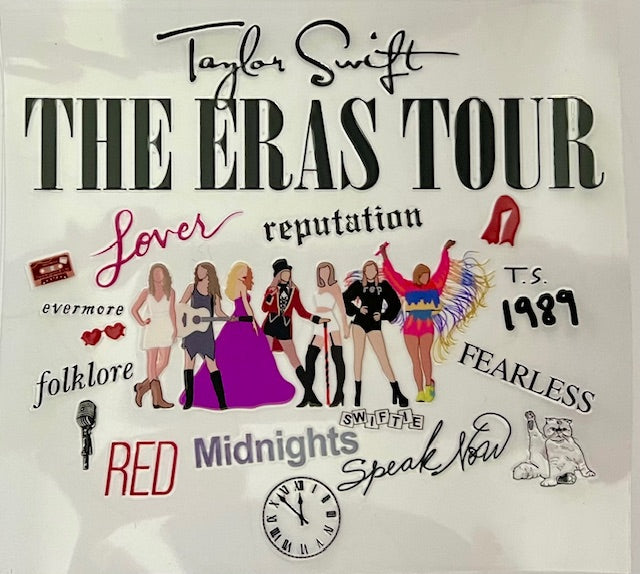 The Eras Tour Titles and Outfits - UV DTF Decal