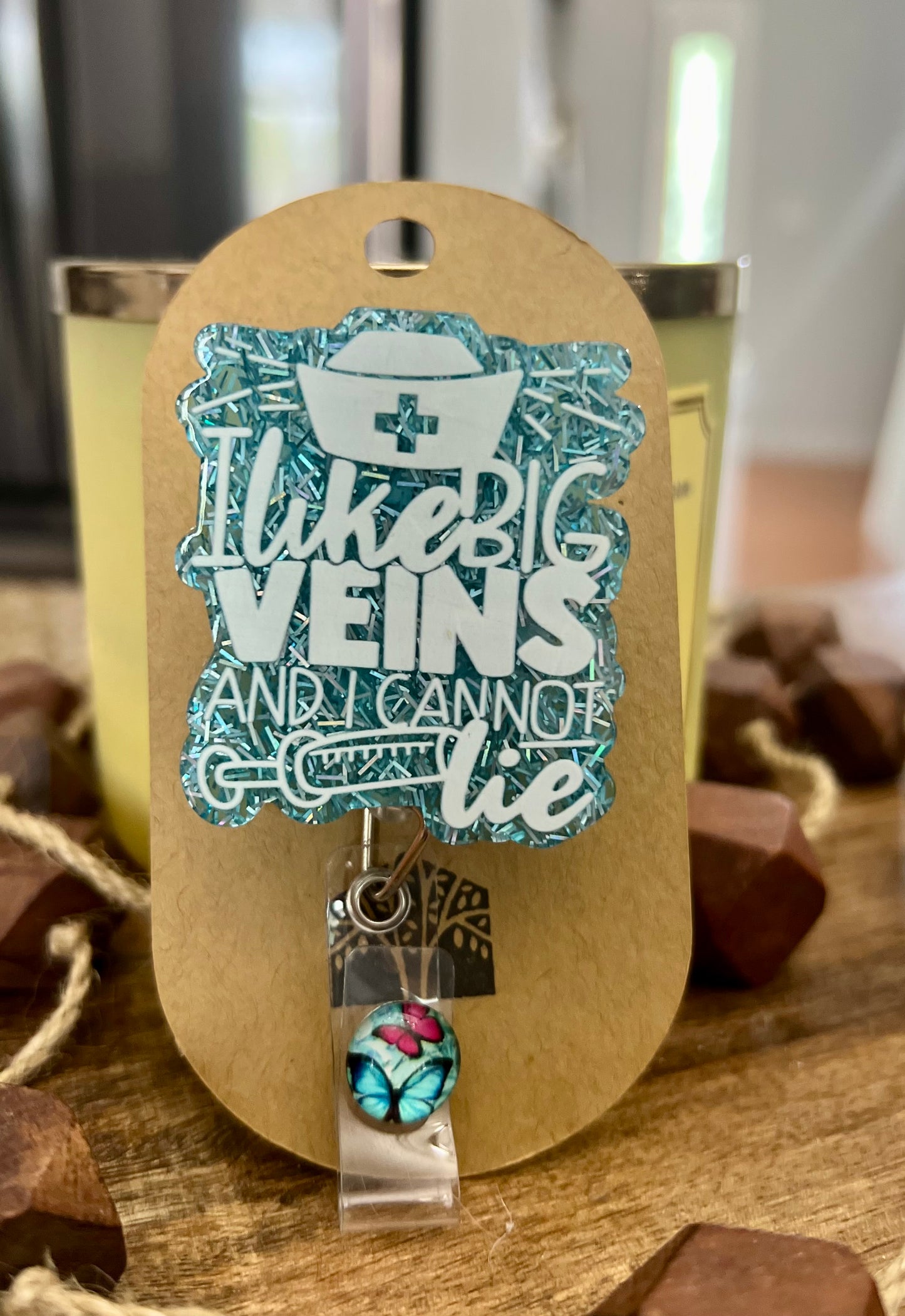 I Like Big Veins and I cannot Lie - Retractable Badge Clip