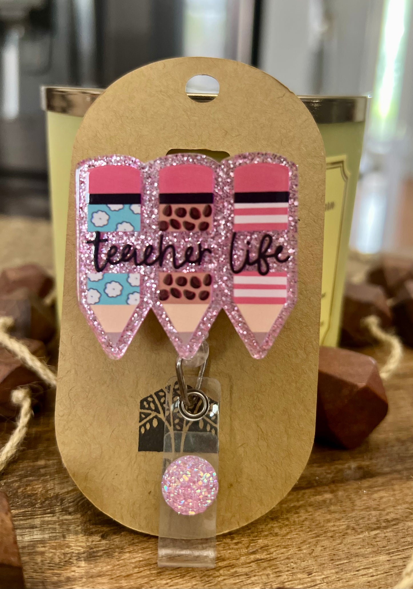 Teacher Life - Retractable Badge Clip