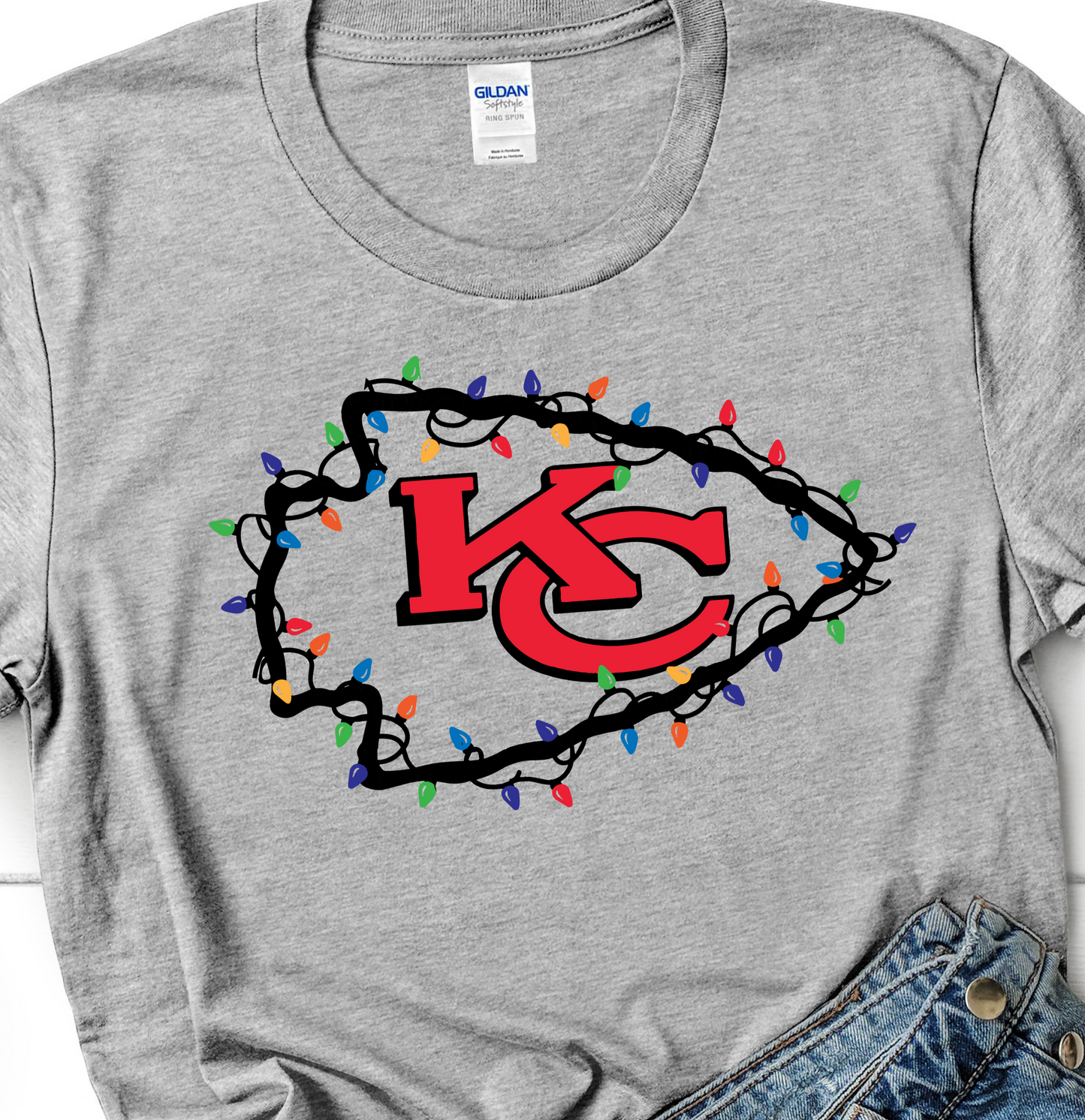 Christmas Lights KC Chiefs T-Shirt