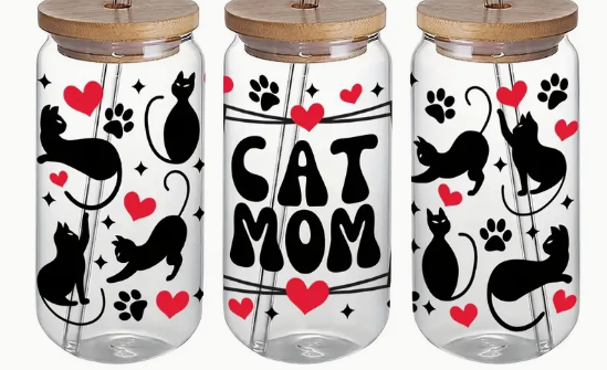 Cat Mom UV DTF wrap