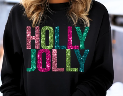 Holly Jolly Faux Glitter