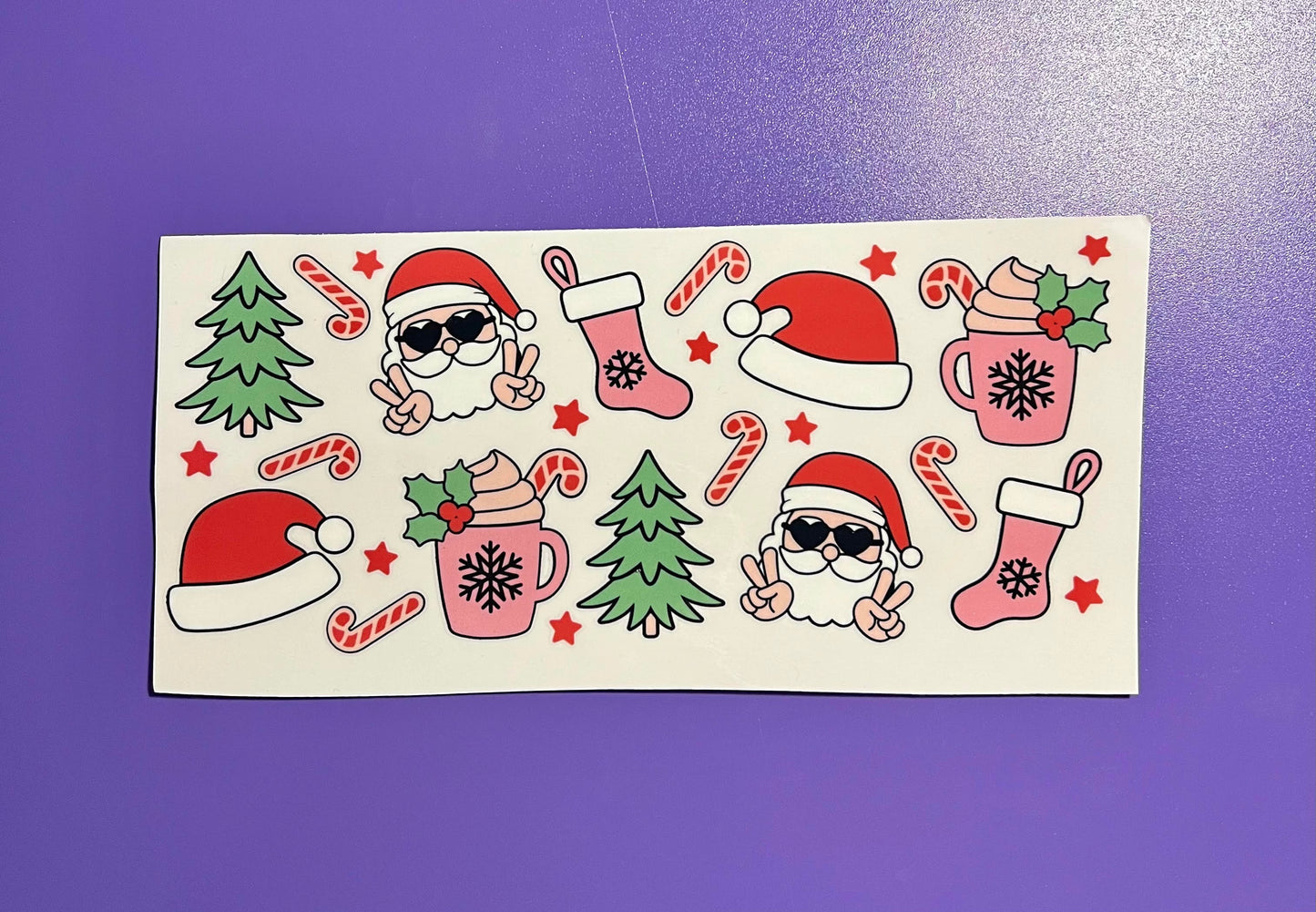 Retro Peace Santa UV/DTF wrap