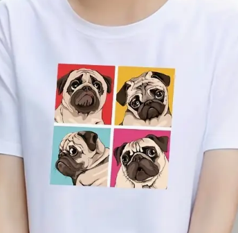 Pugs DTF transfer