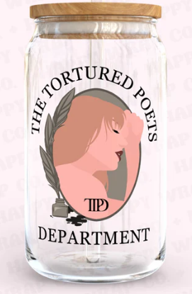The Tortured Poets Department - UV DTF 16oz Glass