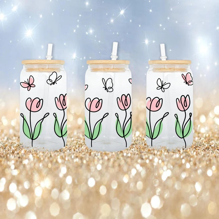 Tulips and Butterflies UV/DTF wrap