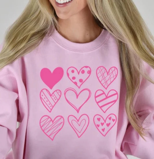 Doodle Hearts T-shirt