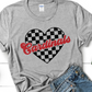 STL Cardinals Checkered Heart T-shirt