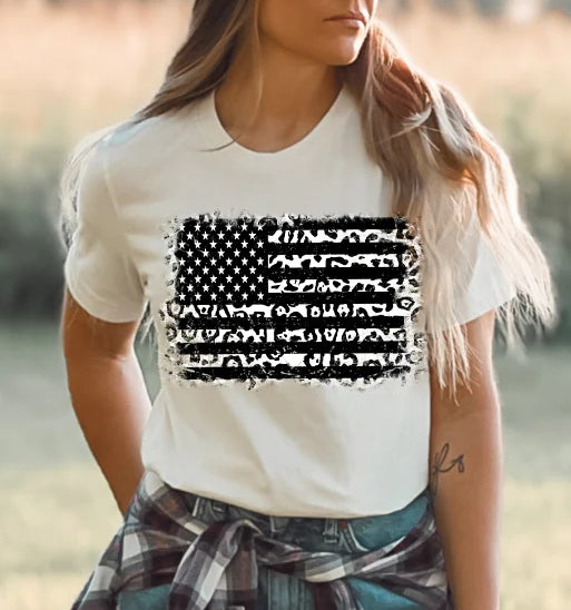 Cheetah American Flag T-shirt