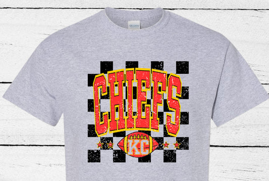 Chiefs KC Checkered T-Shirt