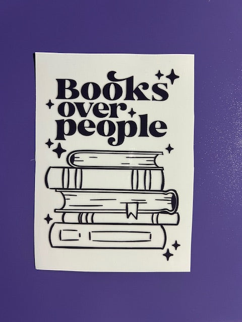 Books Over People  -UV/DTF Decal