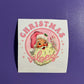 Pink Christmas Vibes Santa -UV/DTF Decal