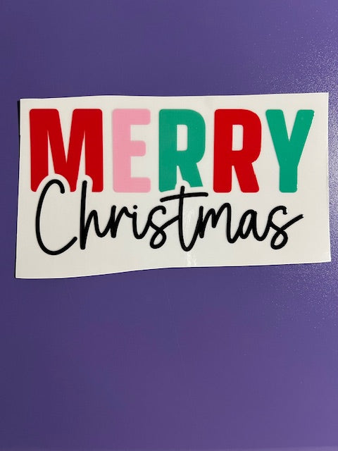 Merry Christmas  -UV/DTF Decal