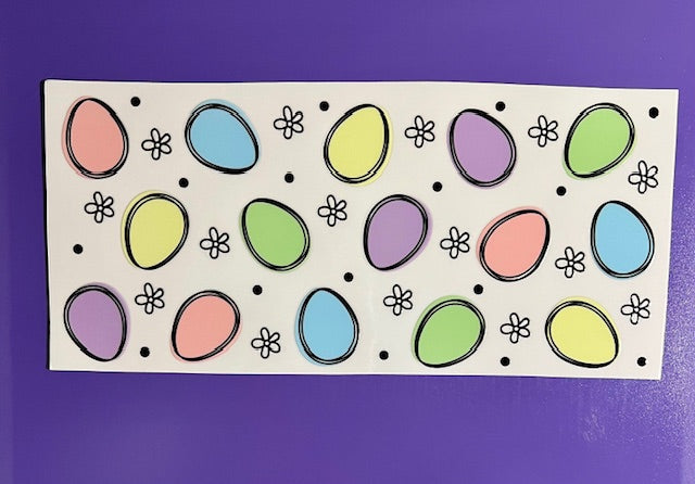 Easter Eggs and Daisies UV/DTF wrap