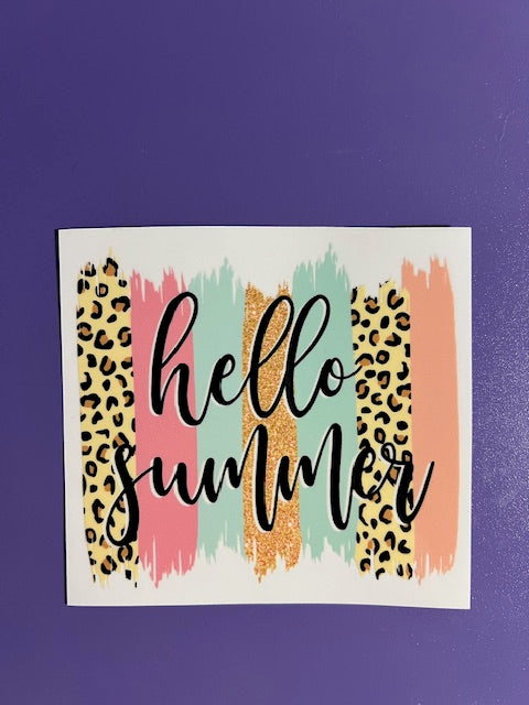 Hello Summer -UV/DTF Decal