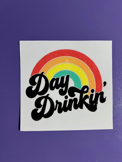 Day Drinkin' Rainbow -UV/DTF Decal