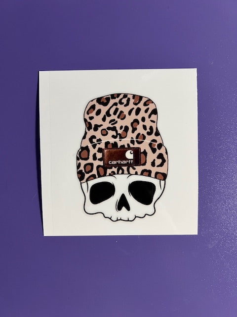 Carhartt Skull Cheetah-UV/DTF Decal