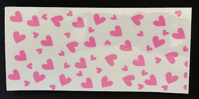 Pink Hearts UV/DTF wrap