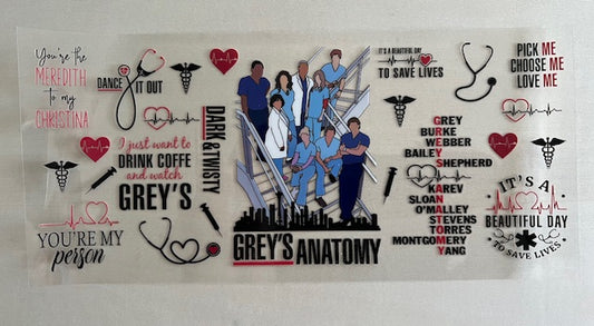 Grey's Anatomy UV/DTF Wrap