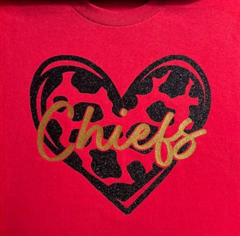 Cow Print KC Chiefs  T-Shirt