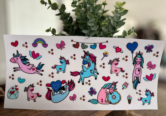 Cute Unicorns UV/DTF wrap