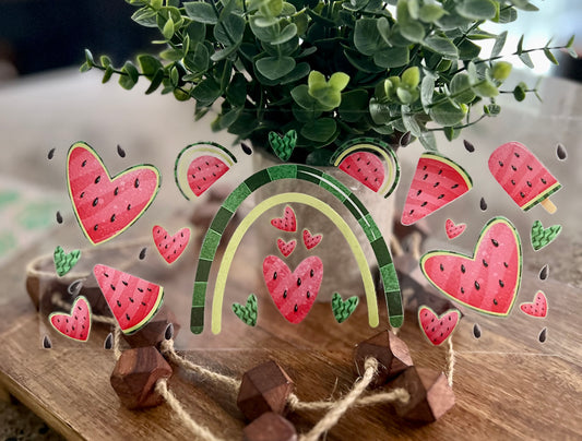 Watermelon Hearts UV/DTF wrap