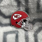 Chiefs KC Silver Helmet Badge Reel