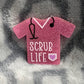 Scrub Life pink Badge Reel