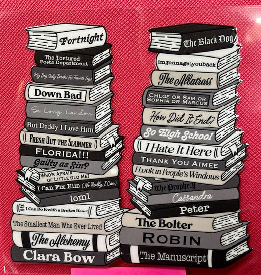 Title Book Stack TTPD (double sided) -  UV DTF Decal