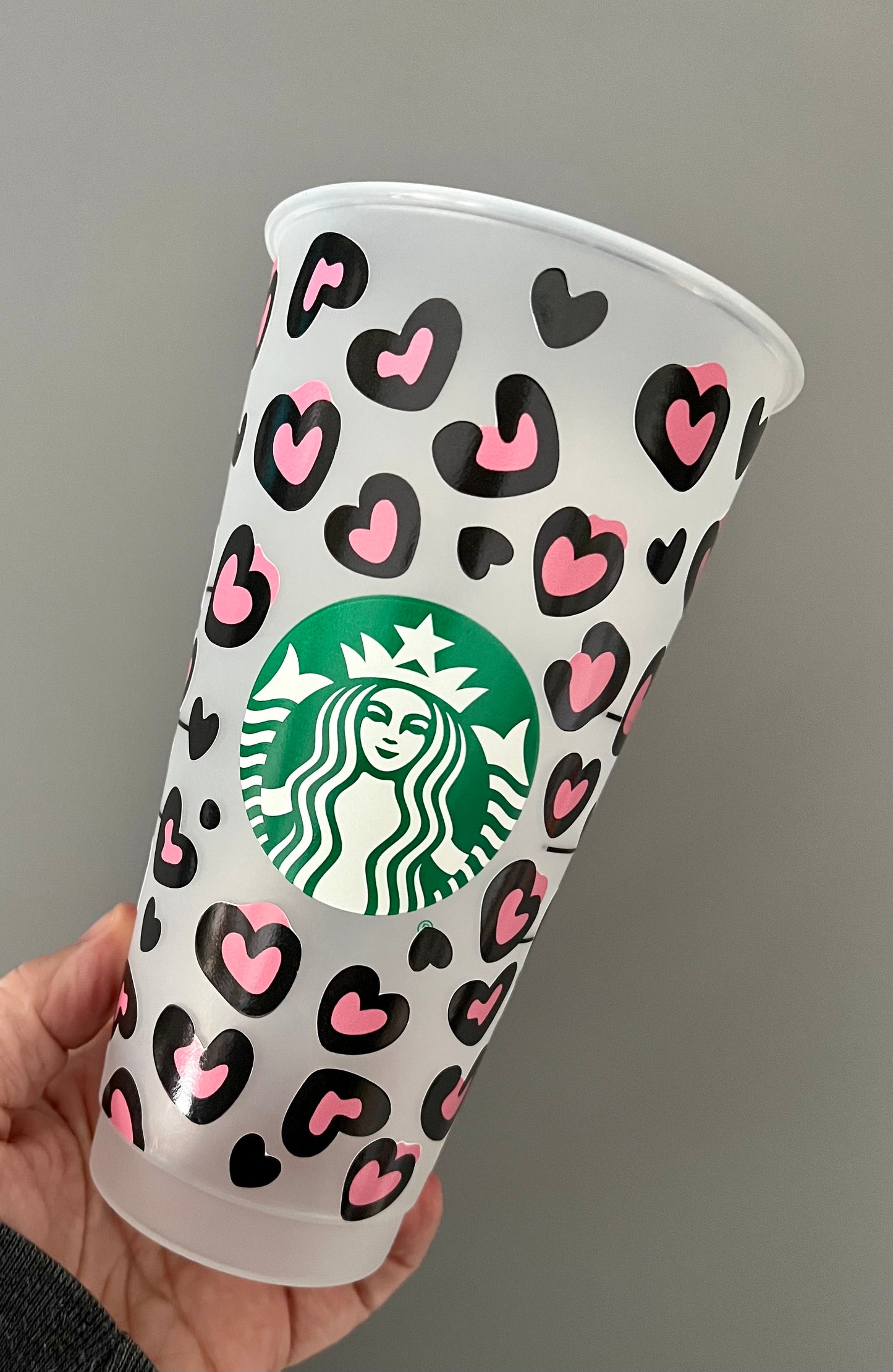 Heart Cheetah 24oz Starbucks Cup