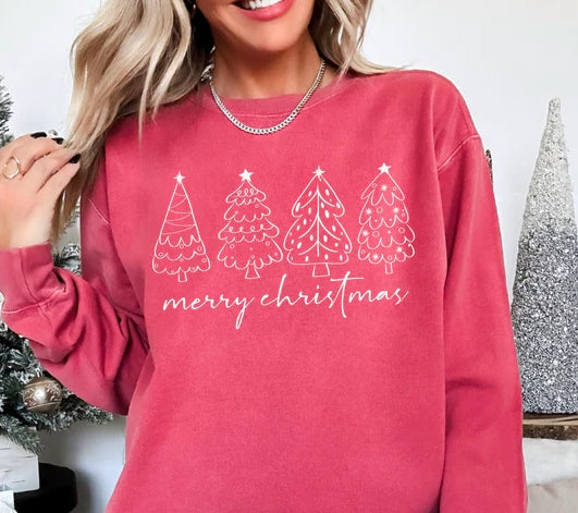 Merry Christmas Doodle Trees  T-Shirt