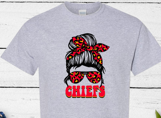 Chiefs Messy Bun T-Shirt