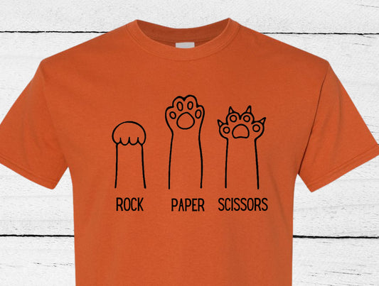 Cat - Rock Paper Scissors T-shirt