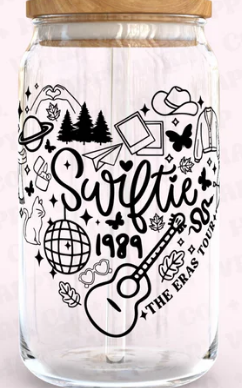 Swiftie Doodle Heart -  UV DTF Decal