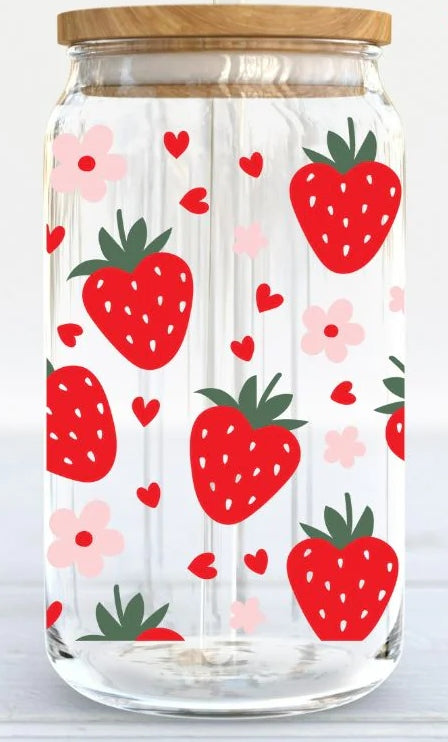 Strawberries and daisies UV/DTF wrap