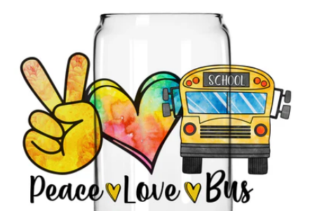 Peace Love Bus - UV/DTF Decal