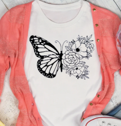 Floral Butterfly T-shirt