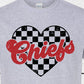 Chiefs Checkered Heart