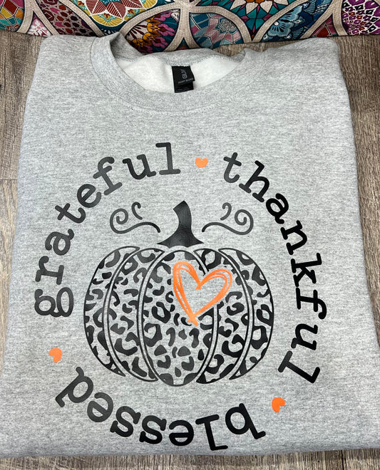 Grateful Thankful Blessed Crewneck