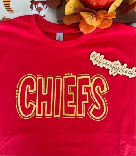 Doodle Chiefs Football T-shirt