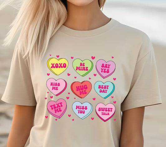 Conversation heart shirt