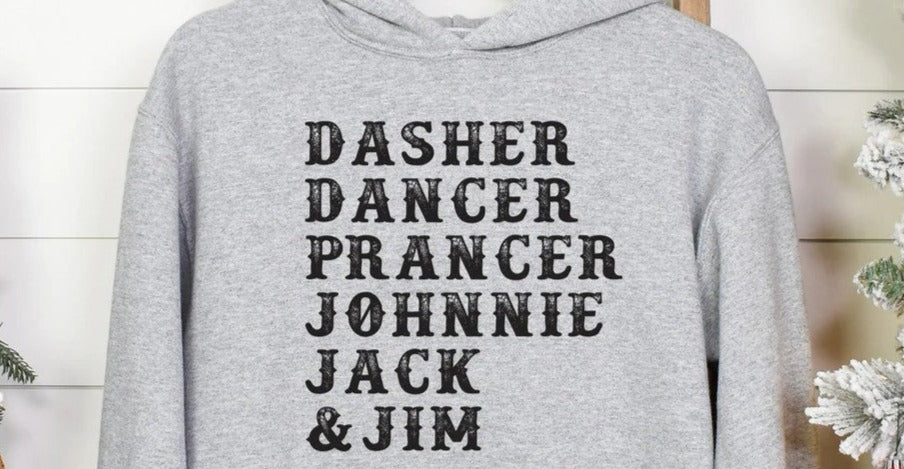 Dasher, Dancer, Prancer, Johnnie, Jack & Jim T-Shirt