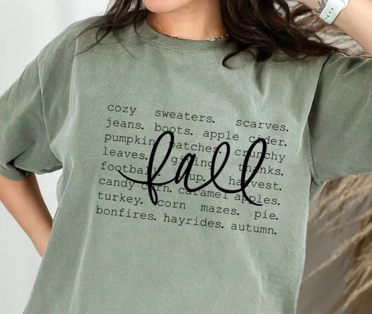 Fall Words T-shirt