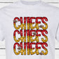 Faux Glitter Triple Chiefs