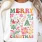 Boho Floral Merry Christmas