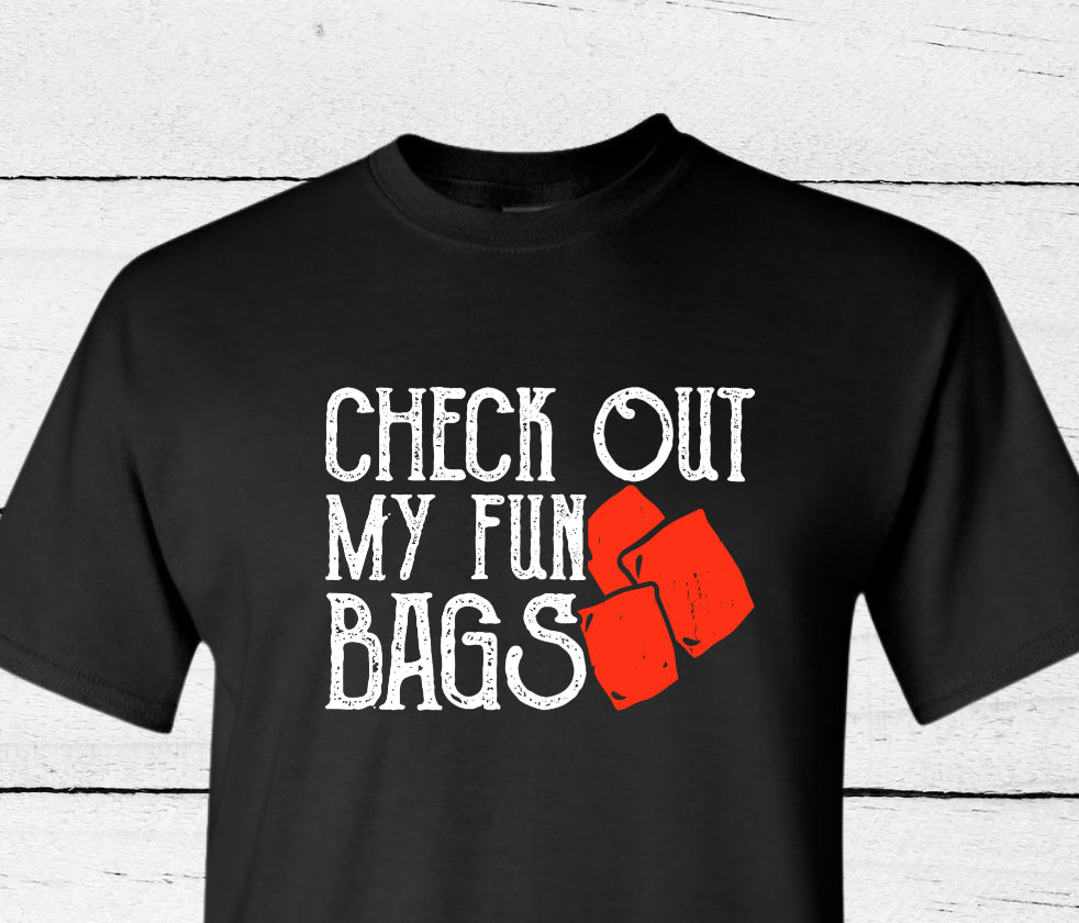 Check out my fun bags Shirt