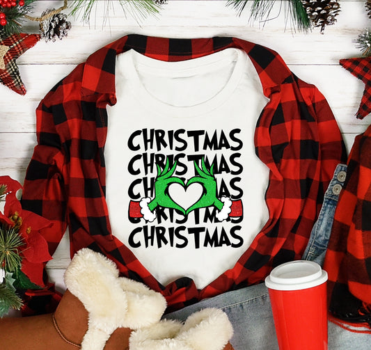 Faux Glitter G Man Christmas
