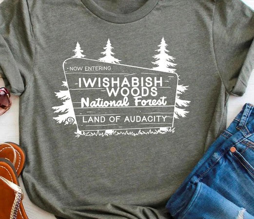 Now Entering IWISHABICH Woods T-shirt