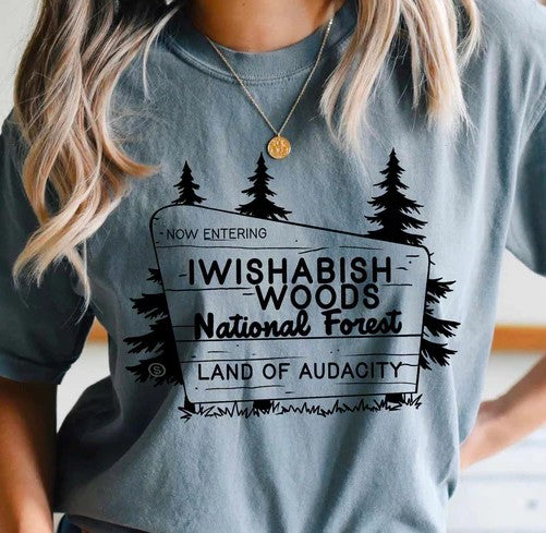 Now Entering IWISHABICH Woods T-shirt